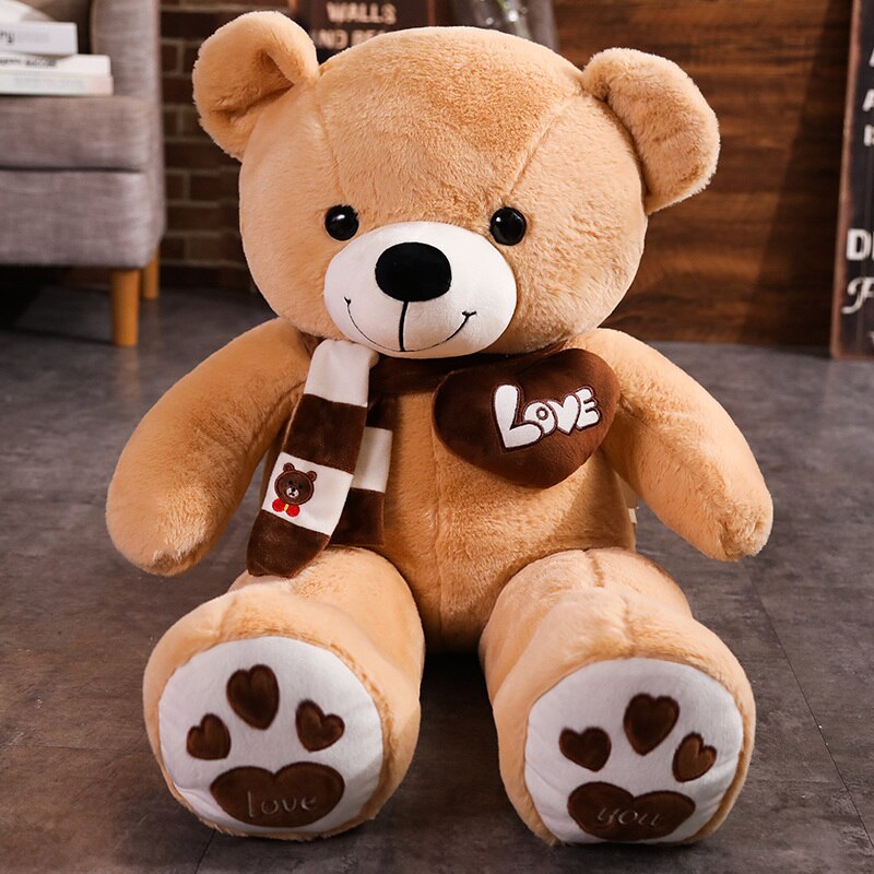 60-100CM Large Teddy Bear Plush Toy Lovely Giant Bear Huge Stuffed Soft Animal Dolls Kids Toy Birthday Gift For Girlfriend Lover