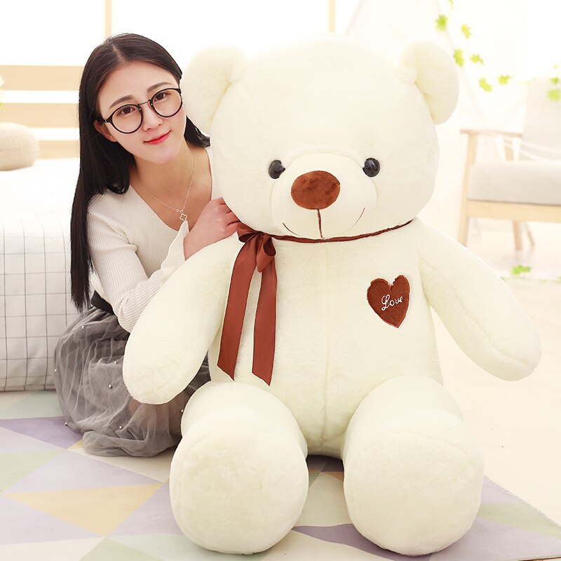 60-100CM Large Teddy Bear Plush Toy Lovely Giant Bear Huge Stuffed Soft Animal Dolls Kids Toy Birthday Gift For Girlfriend Lover