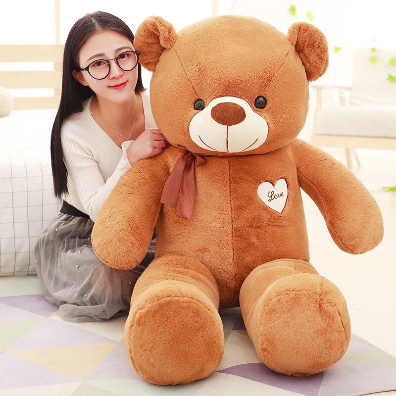 60-100CM Large Teddy Bear Plush Toy Lovely Giant Bear Huge Stuffed Soft Animal Dolls Kids Toy Birthday Gift For Girlfriend Lover