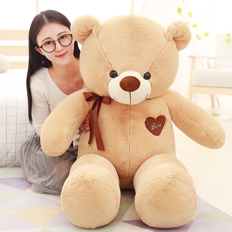 60-100CM Large Teddy Bear Plush Toy Lovely Giant Bear Huge Stuffed Soft Animal Dolls Kids Toy Birthday Gift For Girlfriend Lover