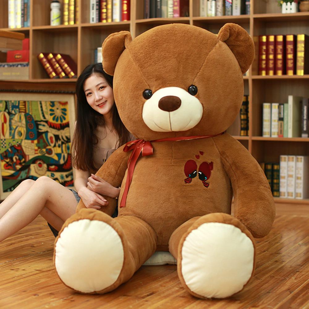 60-100CM Large Teddy Bear Plush Toy Lovely Giant Bear Huge Stuffed Soft Animal Dolls Kids Toy Birthday Gift For Girlfriend Lover