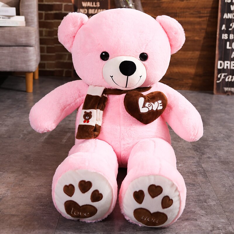 60-100CM Large Teddy Bear Plush Toy Lovely Giant Bear Huge Stuffed Soft Animal Dolls Kids Toy Birthday Gift For Girlfriend Lover