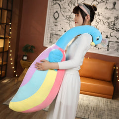 60-110cm Lovely Peacock Doll Kawaii Peahen Plush Toy Soft Stuffed Bird Animal Pillow Christmas Birthday Gifts for Girls and Kids