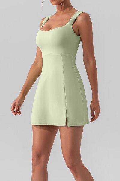 Square Neck Sleeveless Mini Active Dress