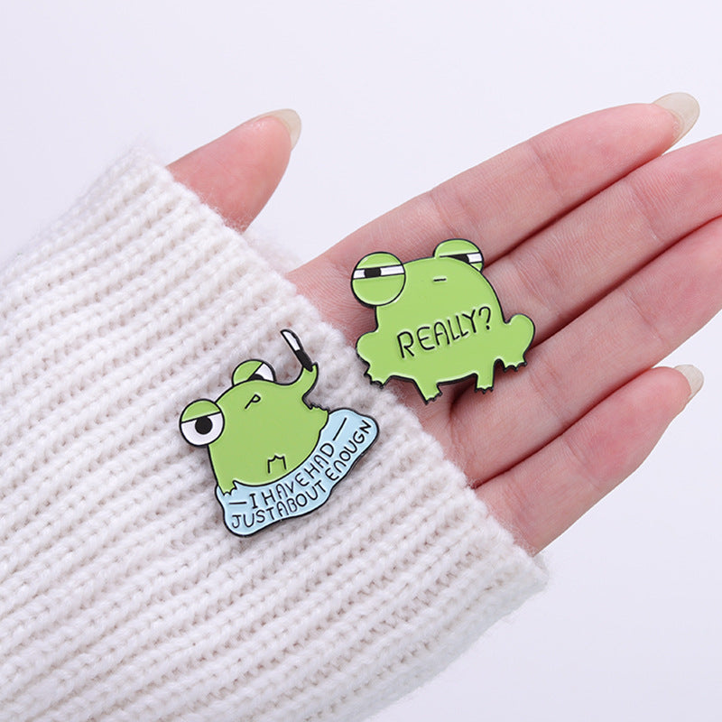 Cartoon Cute Frog Letter Pins