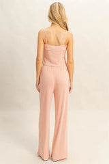 Rib Knit Cami Top and Pants Set