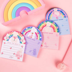 Fluffy Rainbow Cute Rabbit Memo Pad