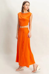 HYFVE Sleeveless Top and Maxi Skirt Set