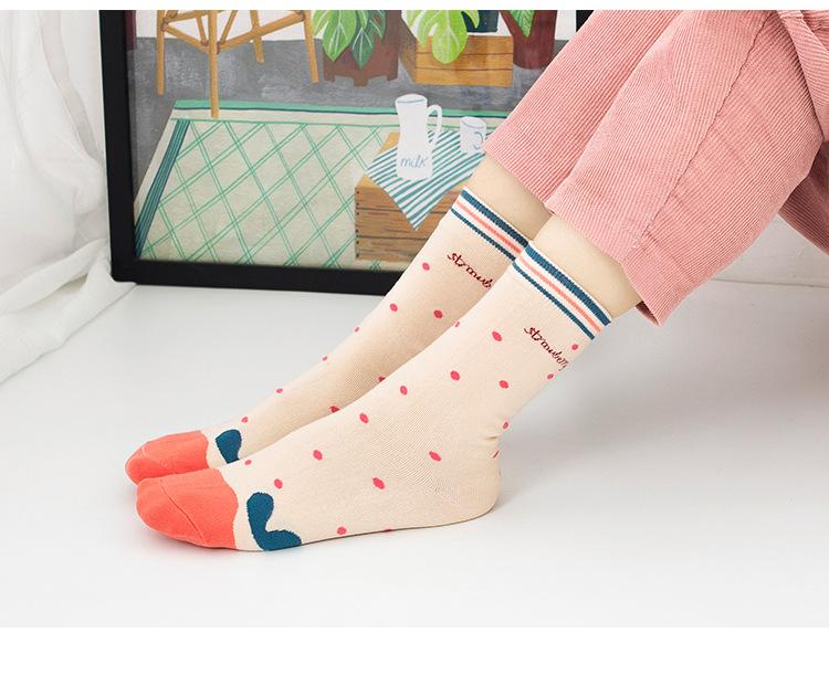 Cartoon Strawberry Socks