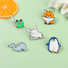 Cute Rabbit Penguin Pins