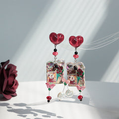 Red Love Bow Earrings