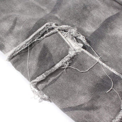 Vintage Washed Frayed Jeans