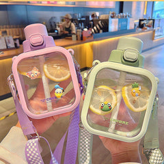 Cute Macaron Transparent Water Bottle (700ML)