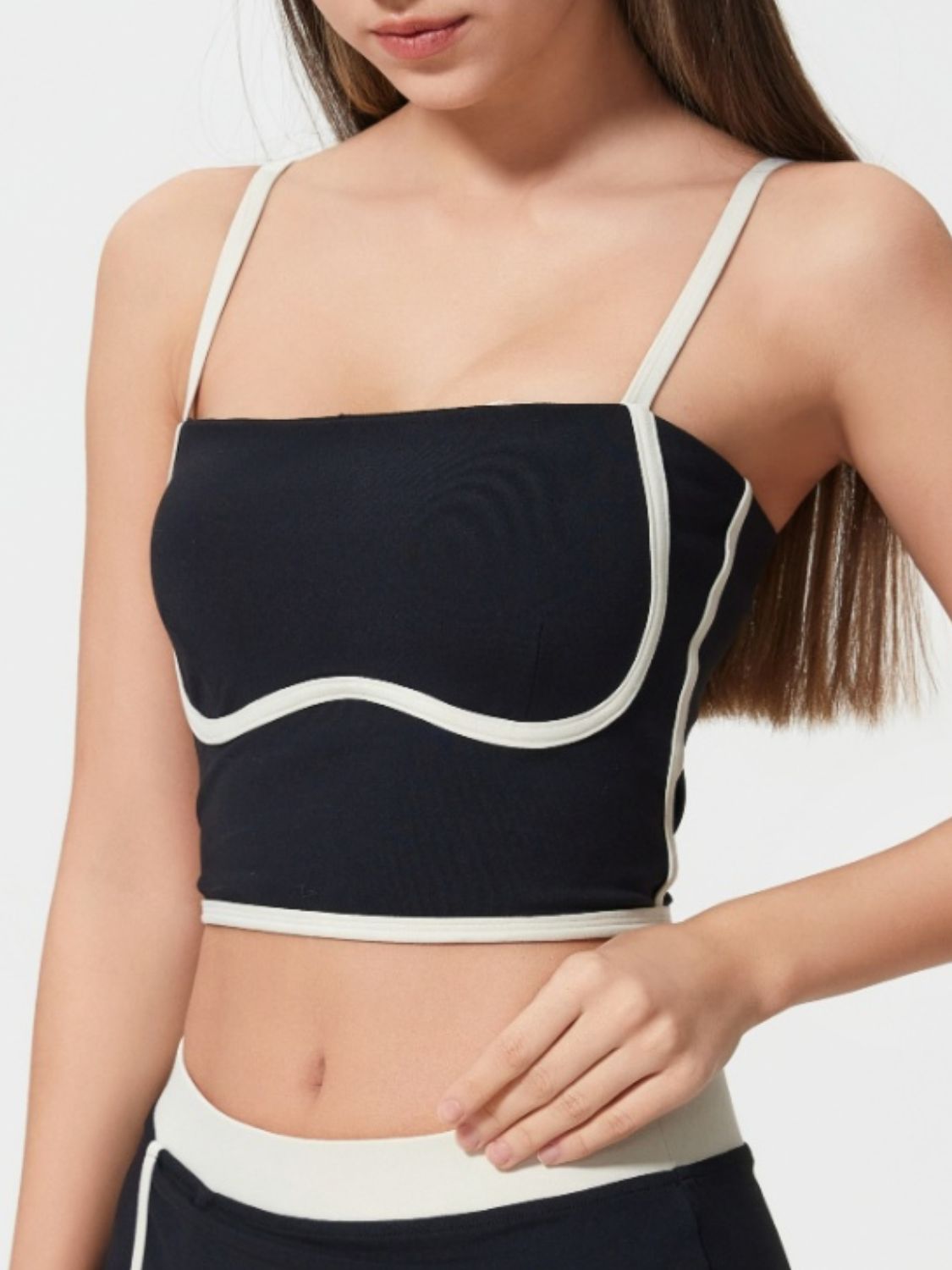 Square Neck Cami with Detachable Chest Pads