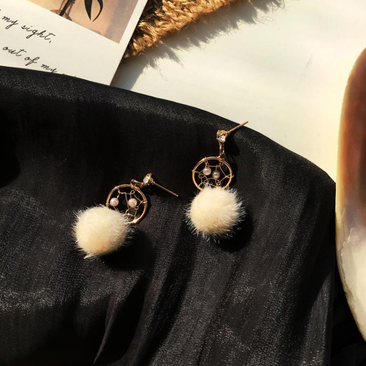 Hair Ball Earrings