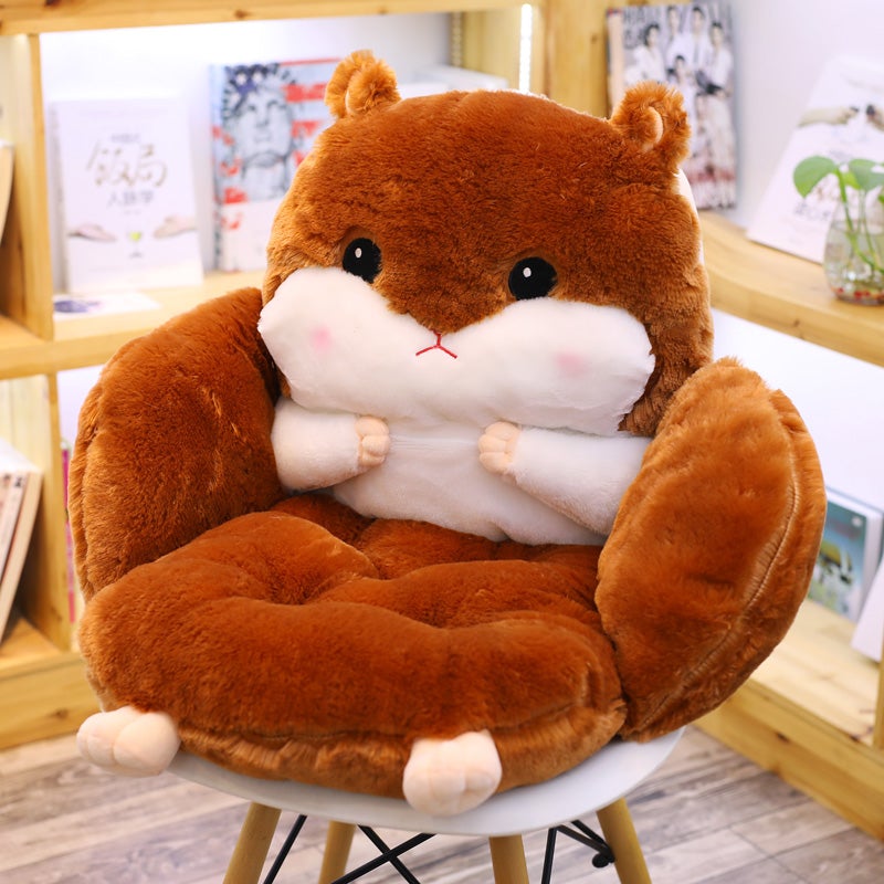 Cute Plush Hamster Seat Cushion