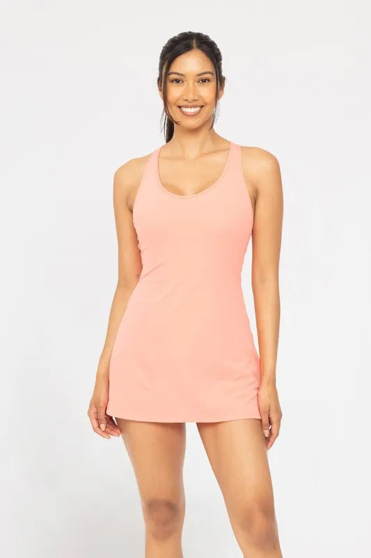 Twist Racerback Fit-and-Flare Dress