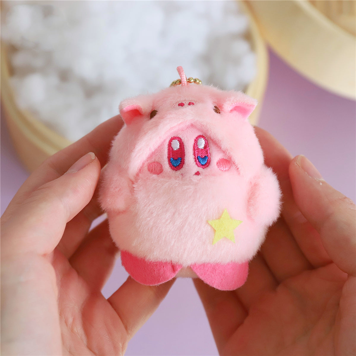 Cute Anime Pink Plush Pendant