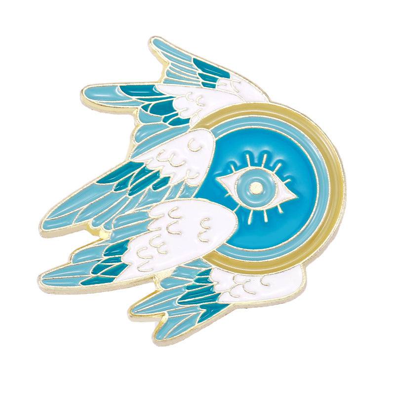 Cartoon Wings Feather Eyes Pins