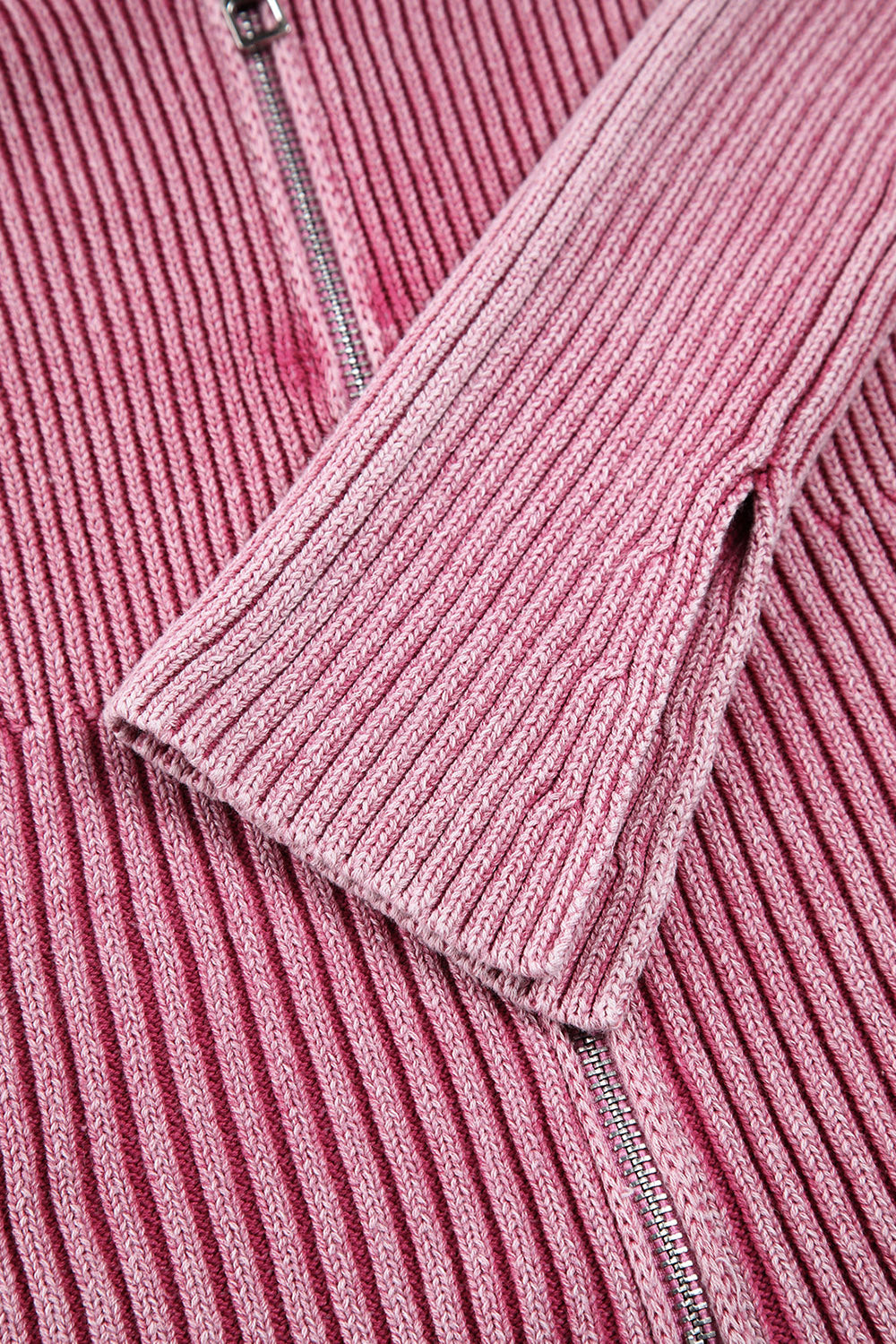 Off-Shoulder Zip Up Long Sleeve