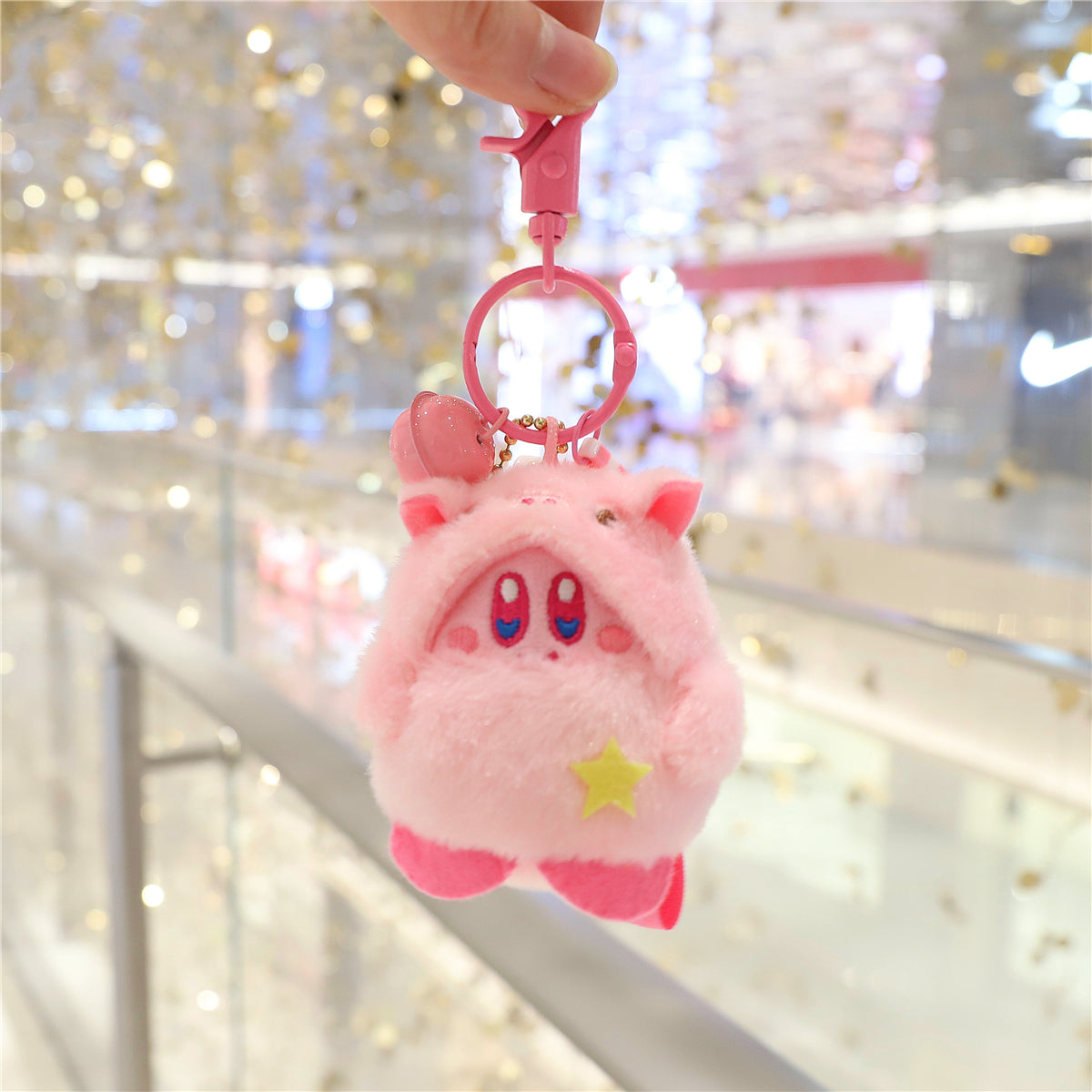 Cute Anime Pink Plush Pendant