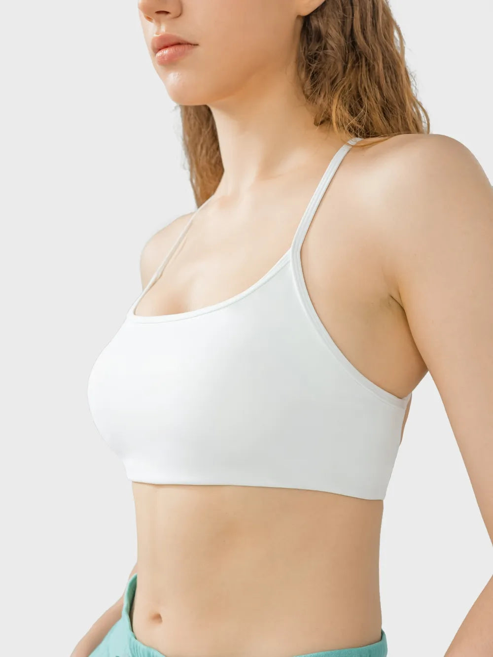 Crisscross Back Cami with Detachable Chest Pads