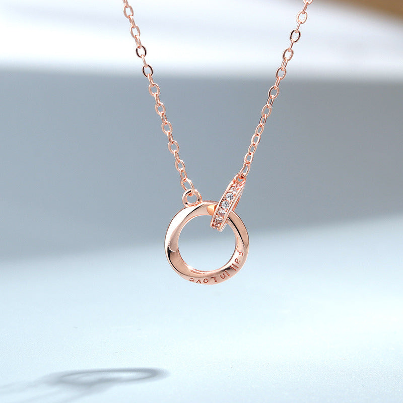 Mobius Ring Couple Necklace