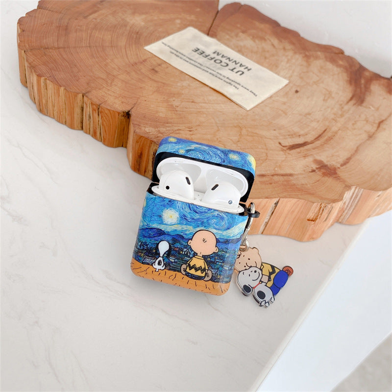 Cartoon Cute Oil Painting Airpods Case