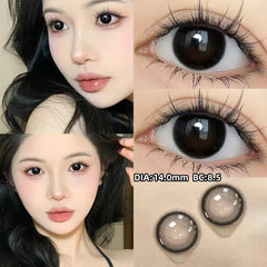 Cream Black Ring 14.0mm Contact Lenses(6months wear)