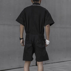 Functional Button Belt Jumpsuit