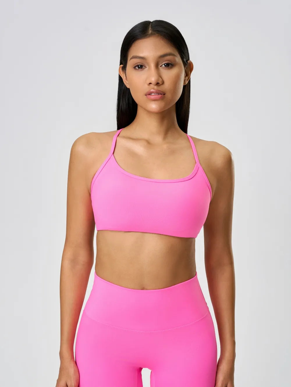 Crisscross Back Cami with Detachable Chest Pads