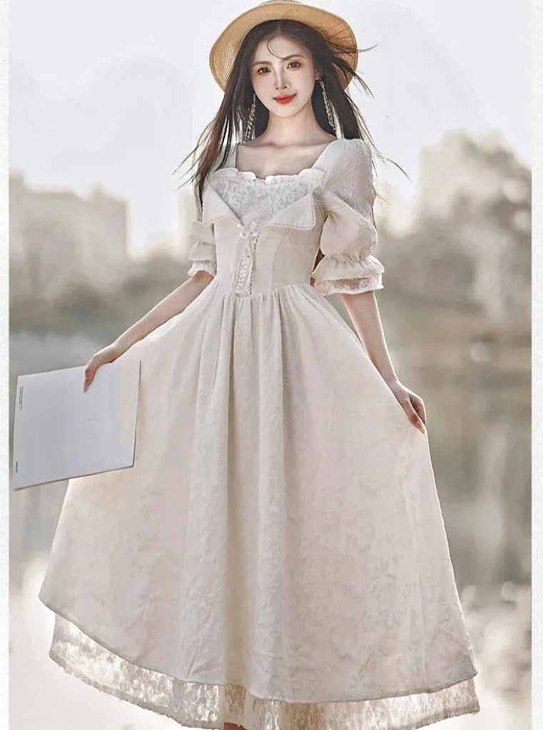 Angelic Daydream Vintage-Style White Princesscore Dress