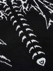 Fantasy Demon Print Oversized Sweater
