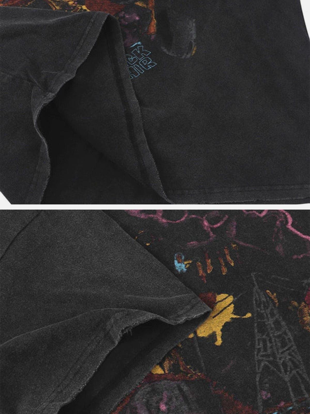 Dark Graffiti Oversized Tee