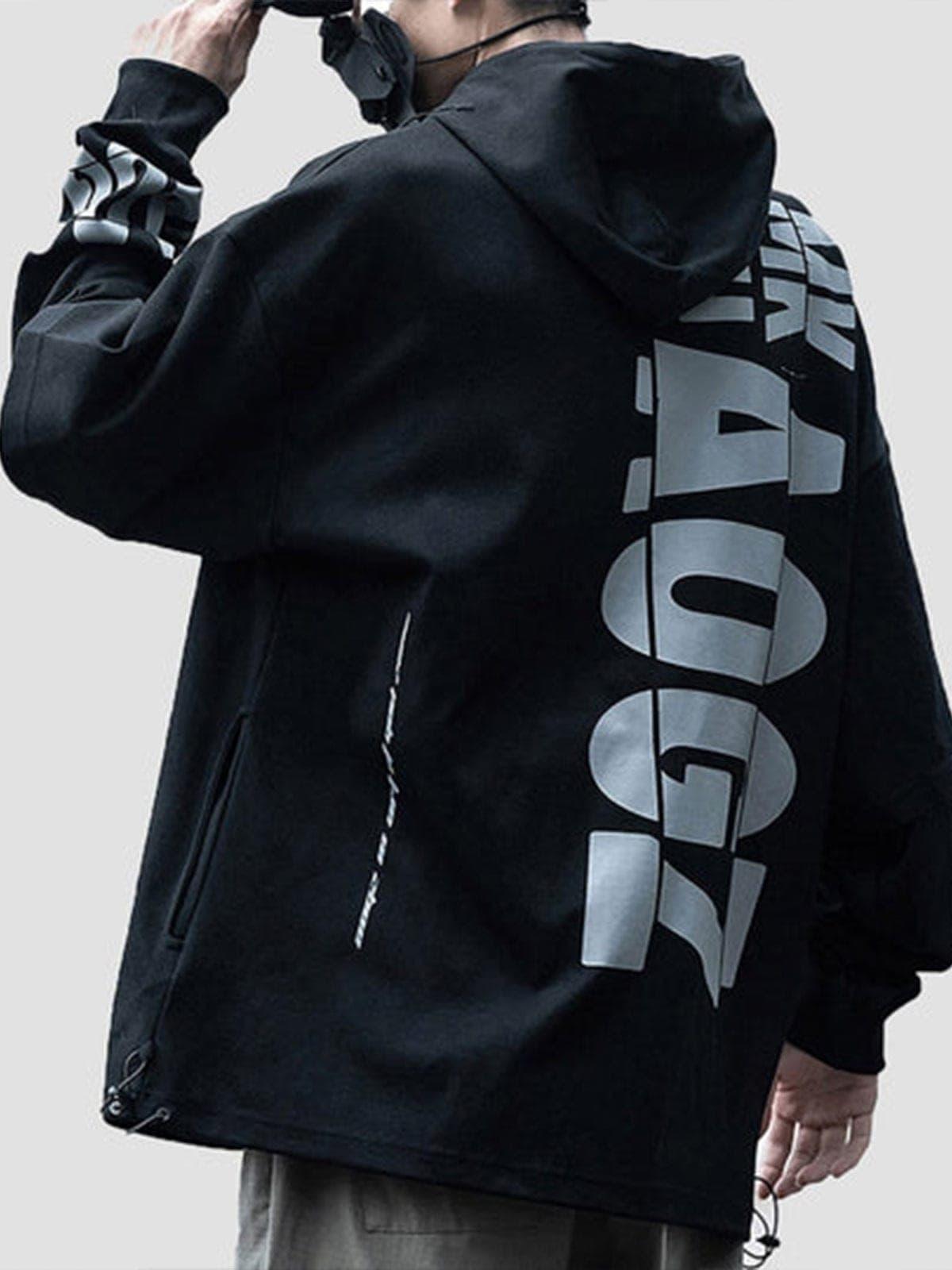 Fake Two Symmetry Print Hoodie