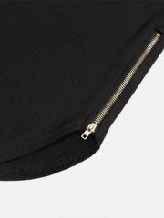 Function Side Zipper Hooded Tee