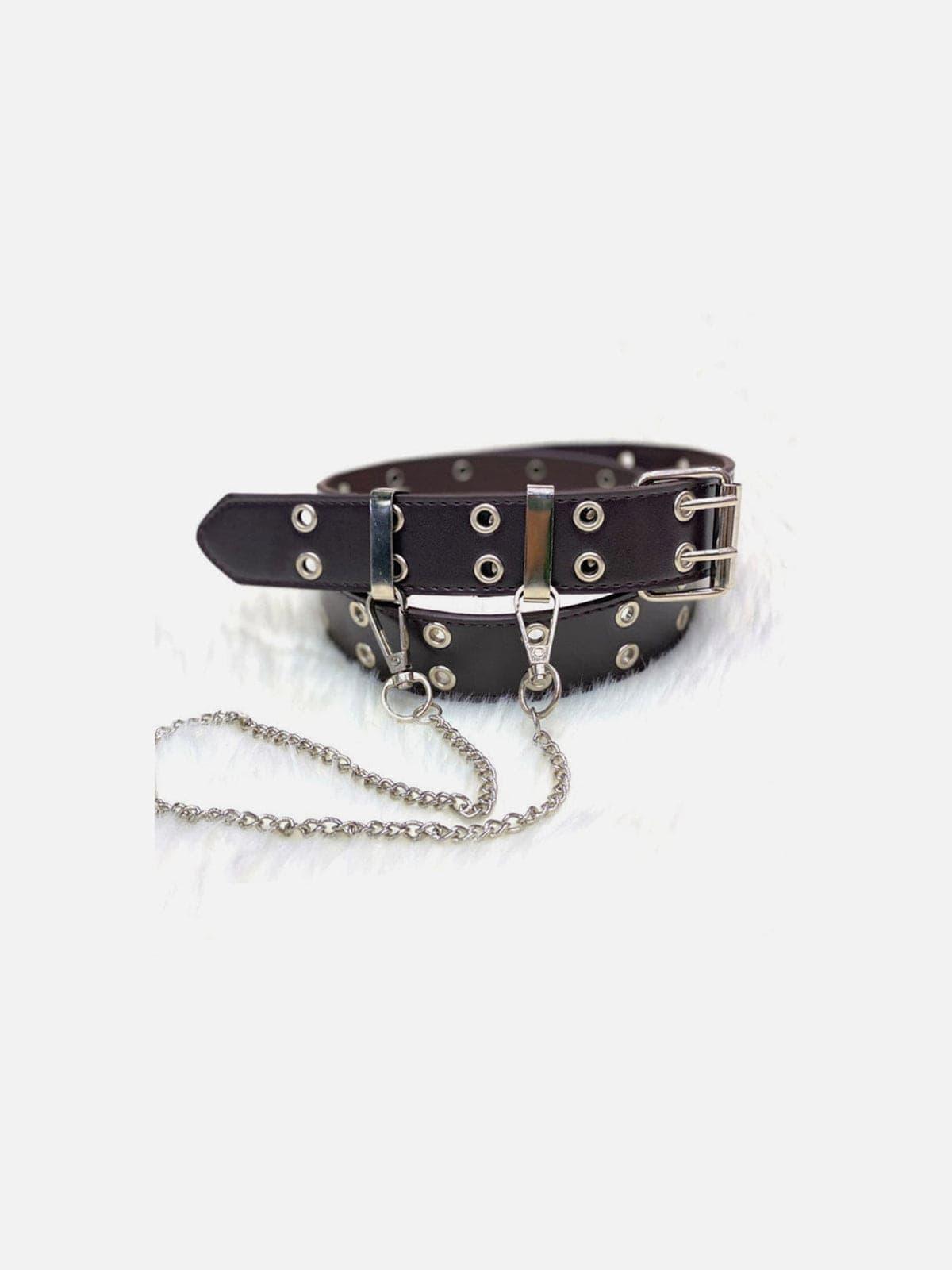 Punk Chain PU Luxury Buckle Belt