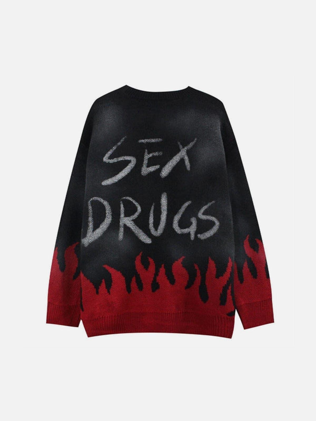 Flame Magic Circle Knitted Sweater