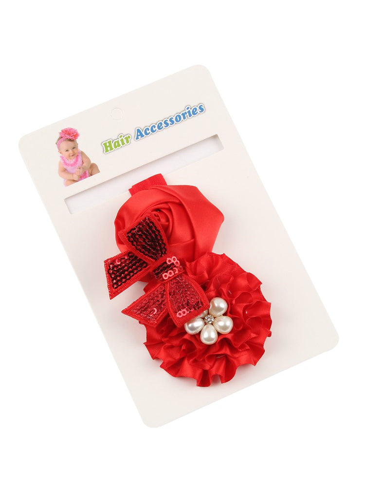 Baby Girls Flower Headband Rose Pearl Hair Accessories