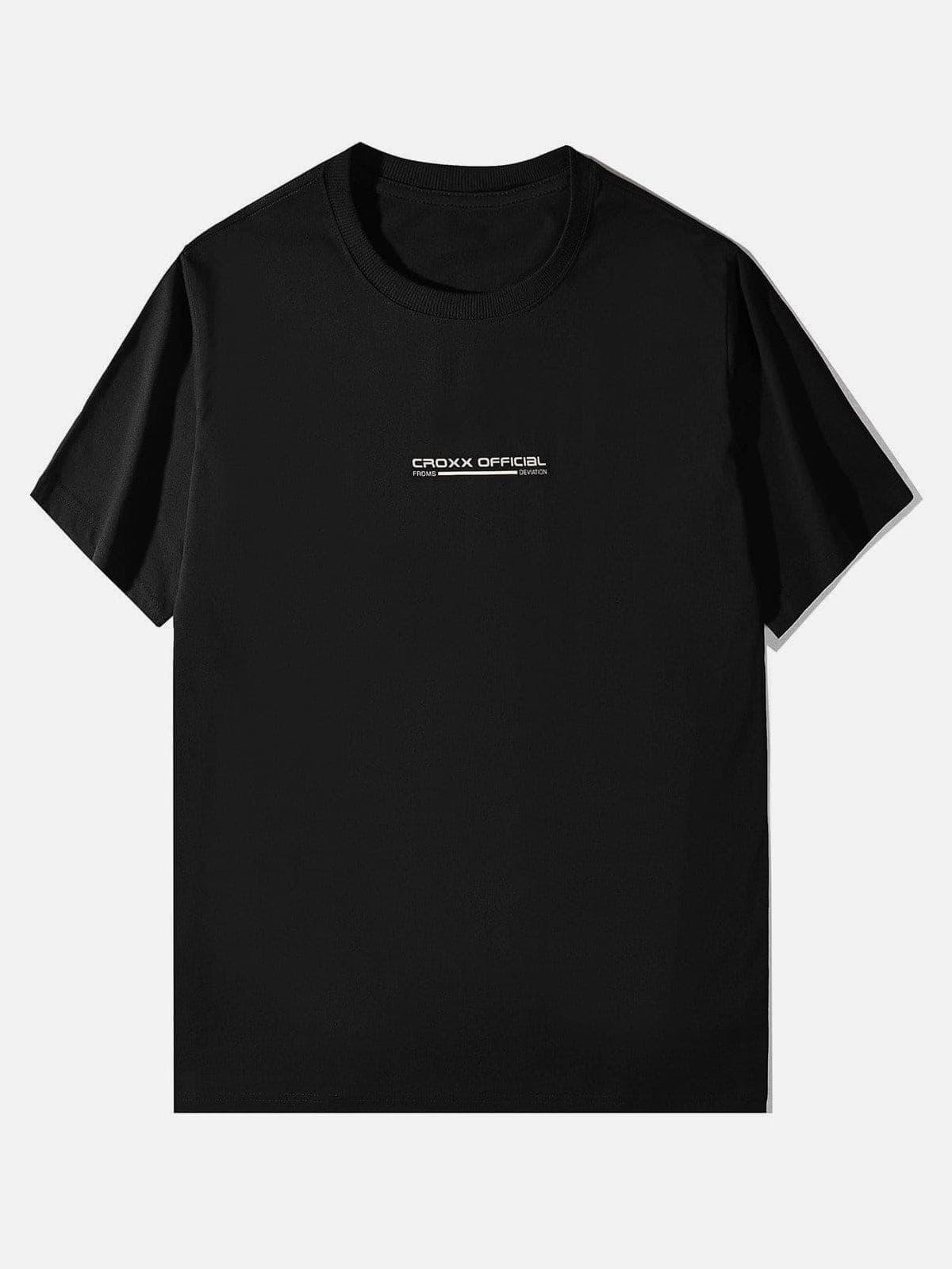 Functional Reflective Strip Print Cotton Tee
