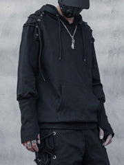 Dark Patchwork Bandage Hoodie