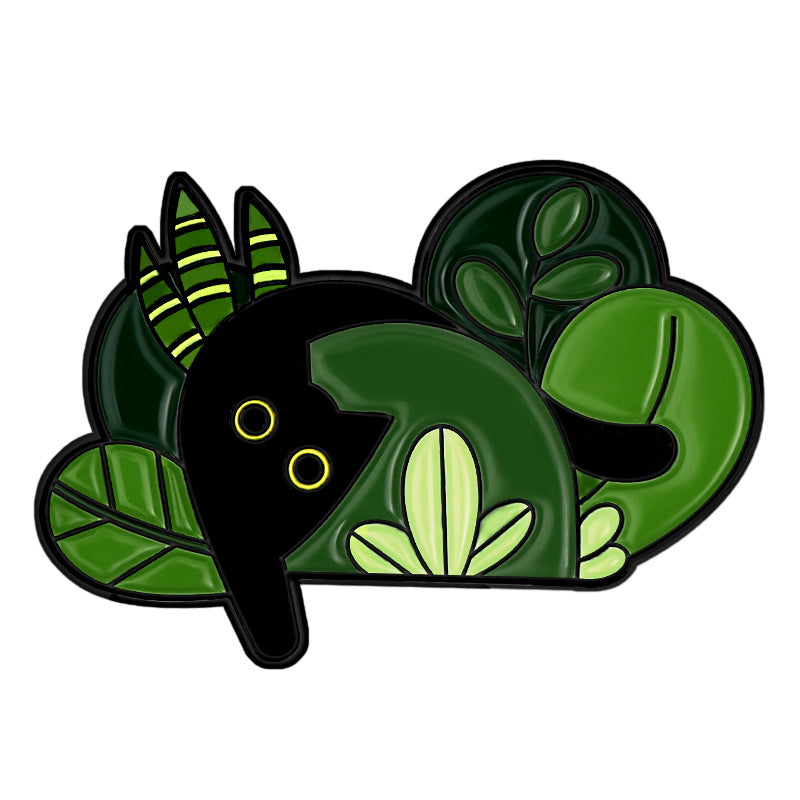 Cartoon Flowers Green Leaves Pins