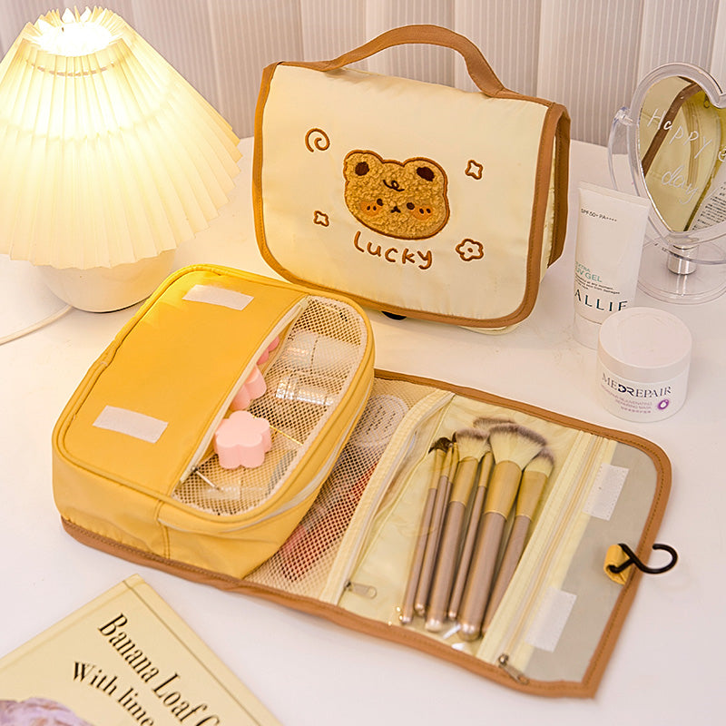 Cute Embroidered Waterproof Cosmetic Bag