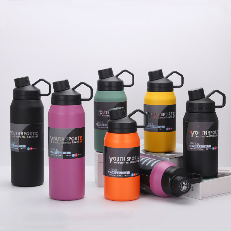 Outdoor Portable Frosted Vacuum Cup 650ml/1000ml