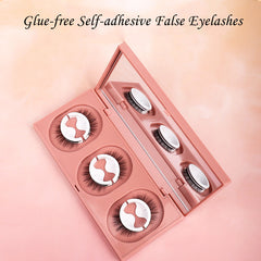 Glue-free Self-adhesive False Eyelashes*3pairs