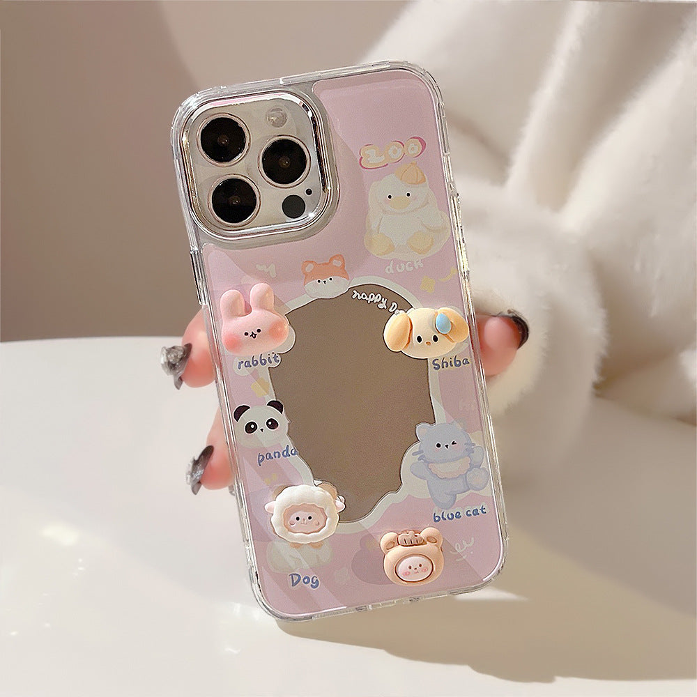 Colorful Animal Electroplated Mirror Phone Case