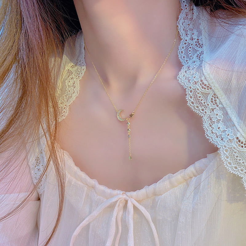 Moon Drop Star Necklace