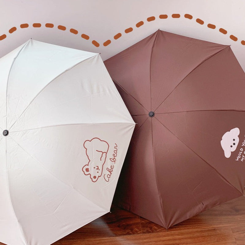 Cartoon Bear Folding Umbrella