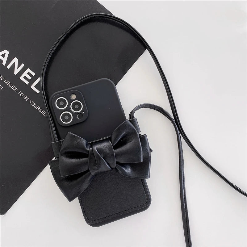 Bowknot Card Case Phone Case