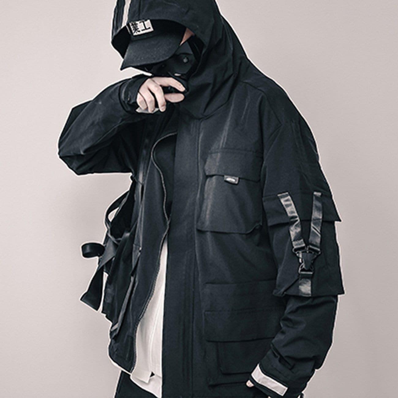 Retro Hooded Workwear Jacket